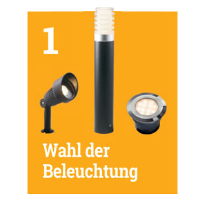 GardenLights - Wahl der Beleuchtung GardenLights - Wahl der Beleuchtung
