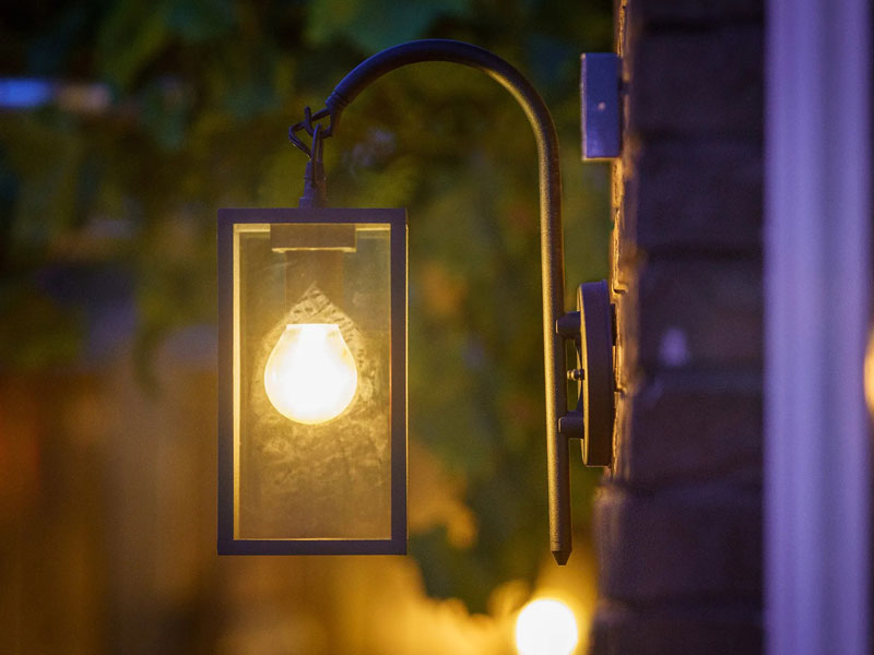 Nahaufnahme einer Wandleuchte Columba