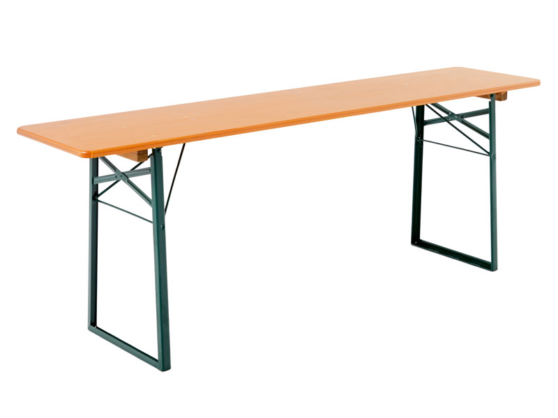 Einzelner Bierzelttisch freigestellt