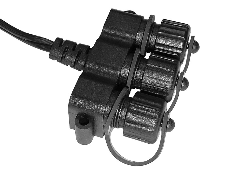 Kabelverteiler von Gardenlights mit drei Anschluessen
