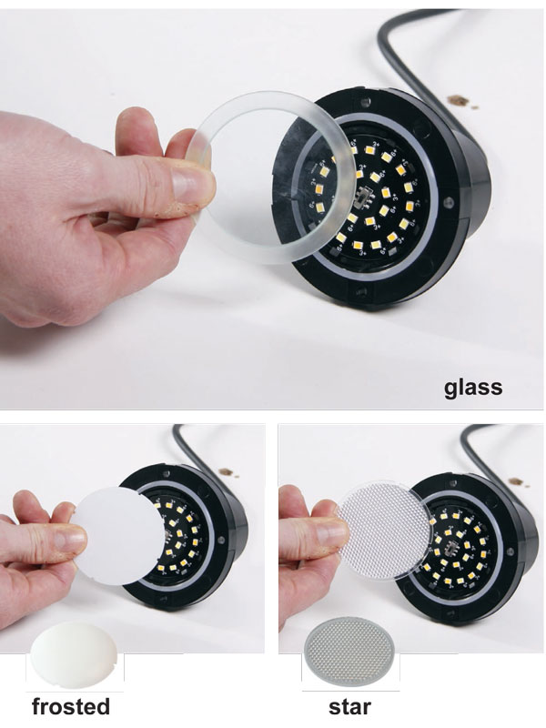 Glaseinsaetze fuer Einbauleuchte Gavia